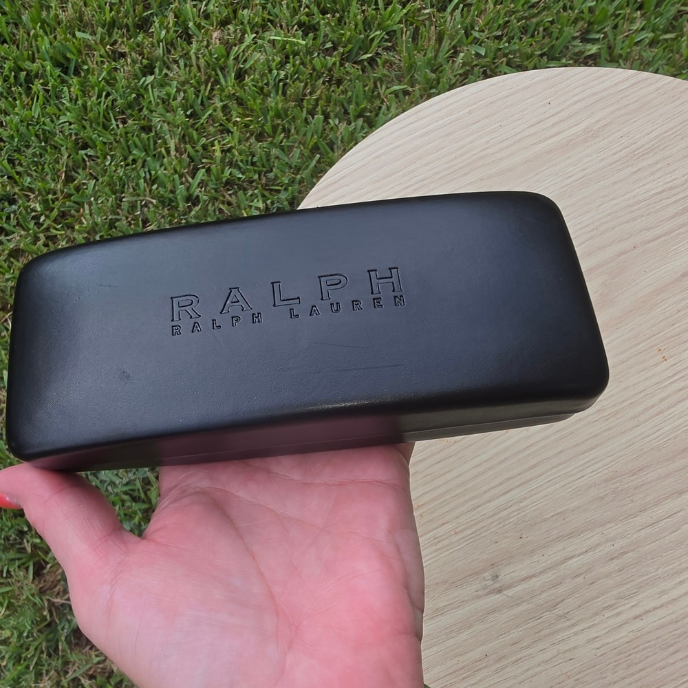 Ralph Ralph Lauren Black Hard Shell Eyeglasses Sunglasses Case Clamshell Logo